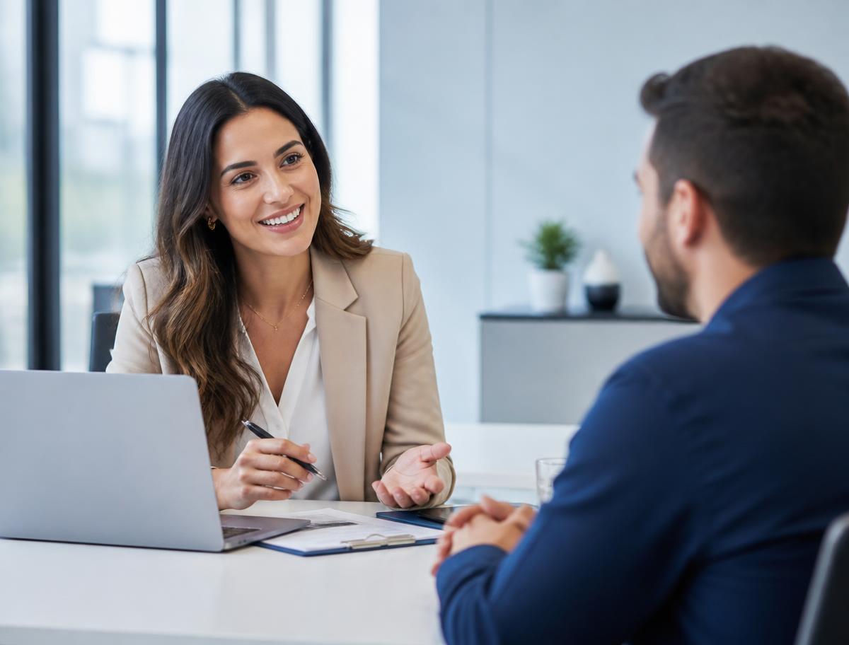Consultora da Consórcio Digital em atendimento personalizado a um cliente